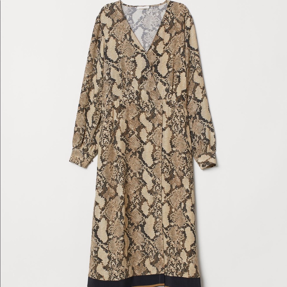 H&M Beige Snakeskin Pattern Dress